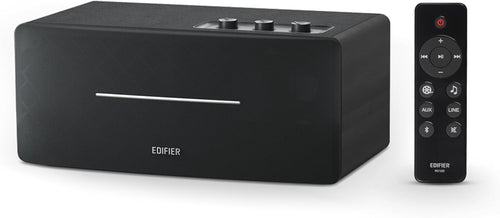 EDIFIER D12 - Haut-Parleur Bluetooth, Son Stéréo 70W avec DSP, Entrées RCA/AUX/Bluetooth, Télécommande sans Fil, Enceinte Multimédia pour PC/Smartphone/TV