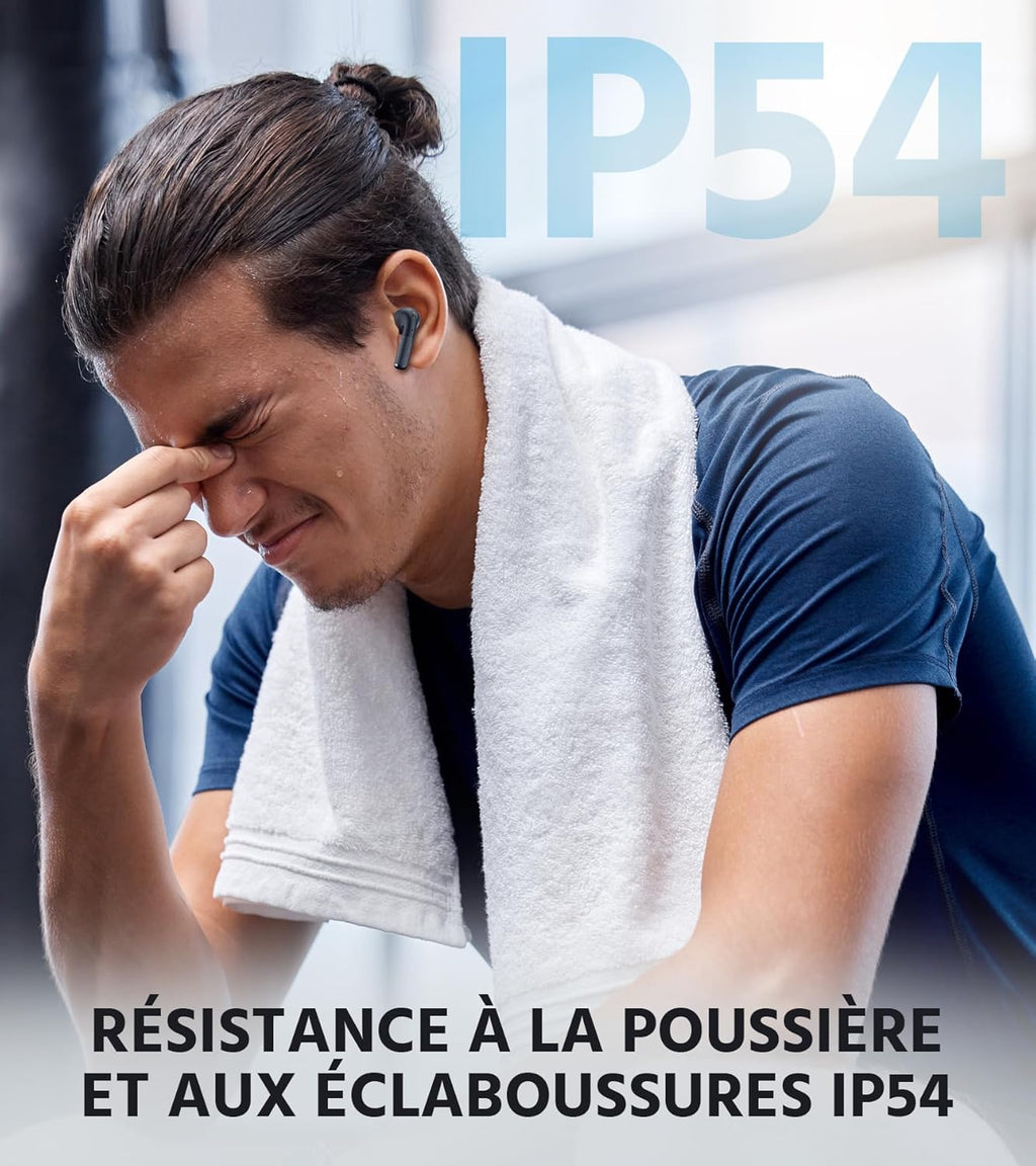 EDIFIER W260NC - Écouteur Suppression Bruit Active 45 DB, Son Haute Résolution sans Fil LDAC, 6 Mics IA pour Appels Ultra-Clairs, Bluetooth 5.3