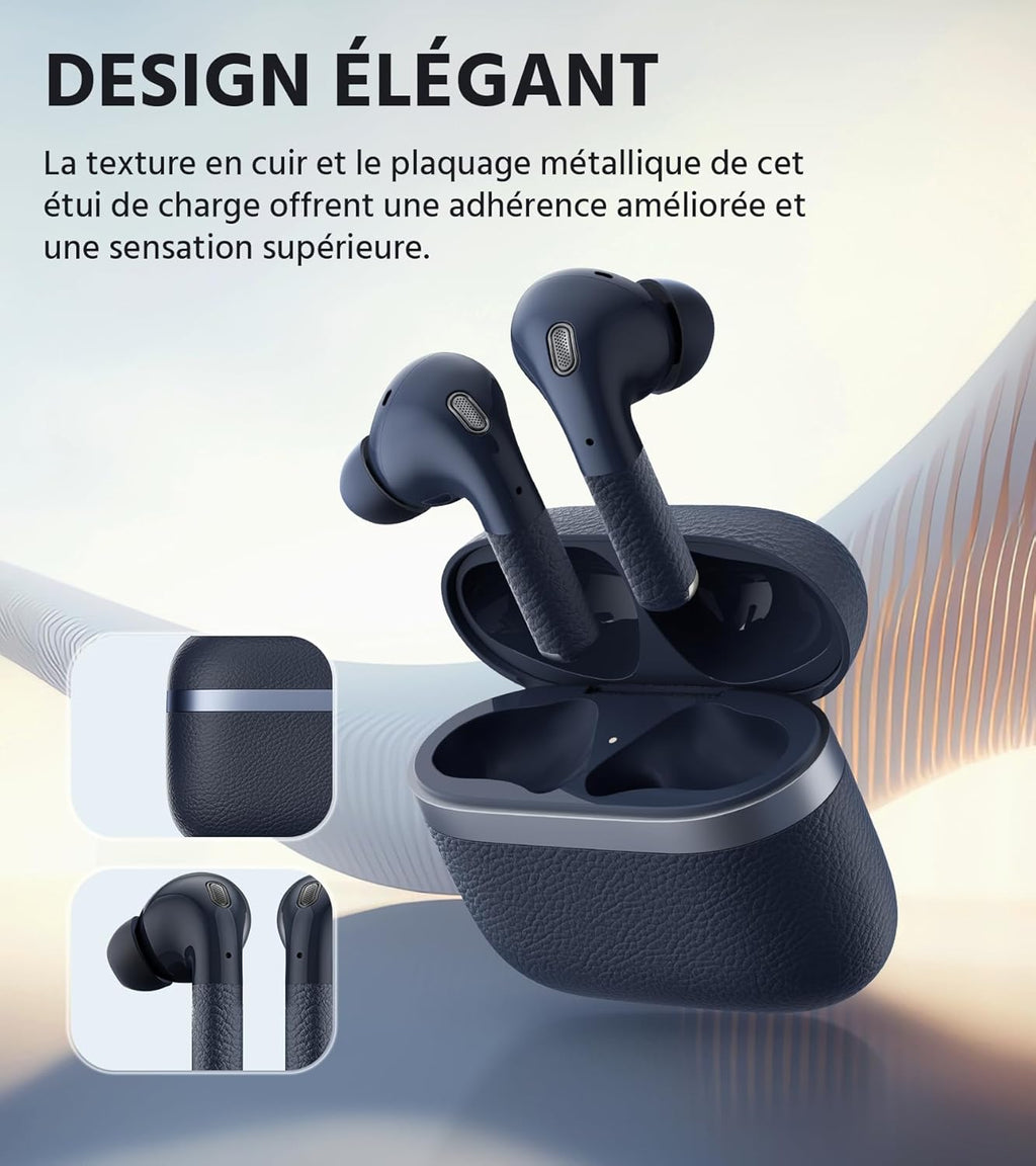 EDIFIER W260NC - Écouteur Suppression Bruit Active 45 DB, Son Haute Résolution sans Fil LDAC, 6 Mics IA pour Appels Ultra-Clairs, Bluetooth 5.3