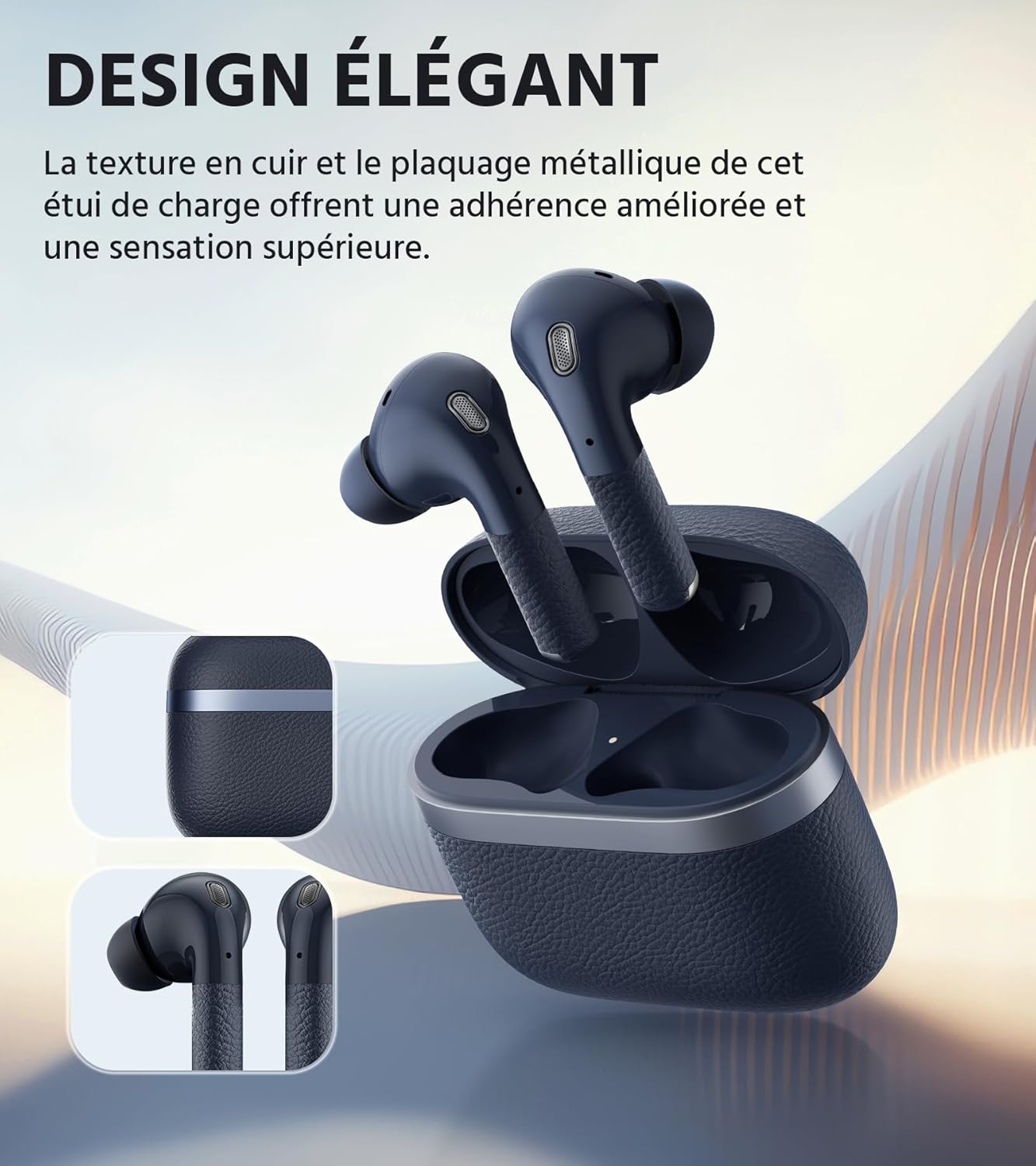 EDIFIER W260NC - Écouteur Suppression Bruit Active 45 DB, Son Haute Résolution sans Fil LDAC, 6 Mics IA pour Appels Ultra-Clairs, Bluetooth 5.3