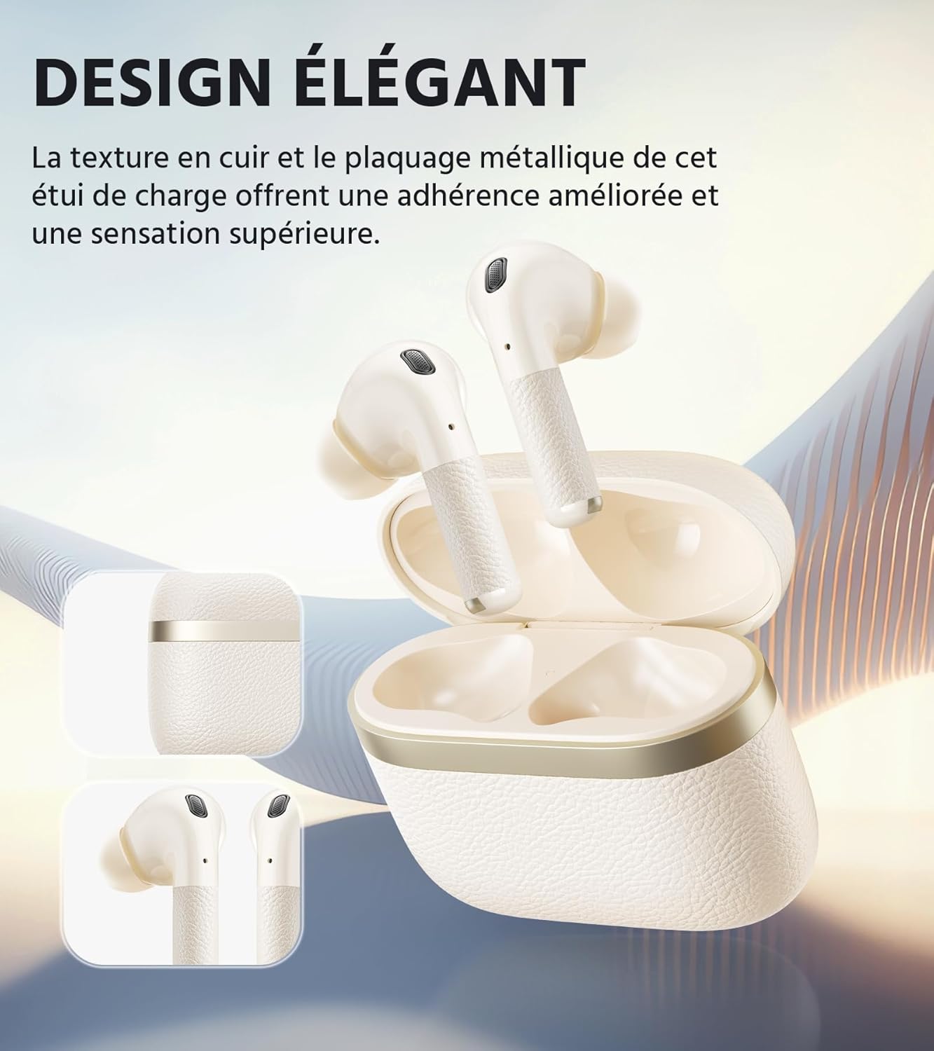 EDIFIER W260NC - Écouteur Suppression Bruit Active 45 DB, Son Haute Résolution sans Fil LDAC, 6 Mics IA pour Appels Ultra-Clairs, Bluetooth 5.3