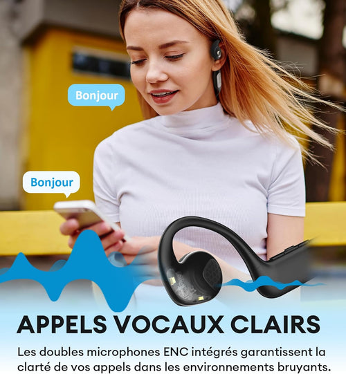 EDIFIER ComfoRun - Écouteurs de Sport sans Fil à Conduction Aérienne, Bluetooth 5.3, Micro Intégré, Autonomie de 17h, Charge Rapide, Podomètre Intégré, IP55 Résistance à la Sueur pour Entraînement