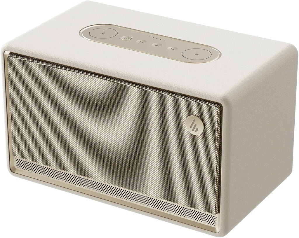 EDIFIER ES300 - Haut-parleur Wi-Fi et Bluetooth - 60 W Hi-Res Audio, AirPlay 2, LDAC, batterie 12 h, Multiroom, USB et AUX, éclairage ambiant, boîtier en bois, App