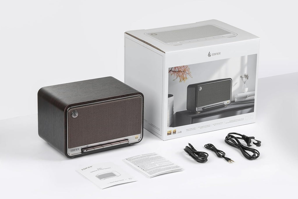 Edifier D32 - Enceinte Bluetooth Transportable sans Fil Fonctionne avec Airplay 2 certifié Audio Haute-Résolution, 60 W RMS