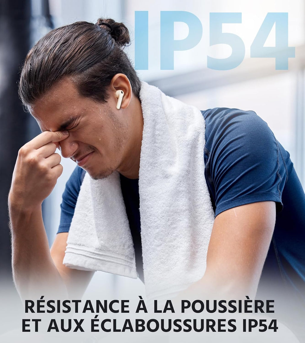 EDIFIER W260NC - Écouteur Suppression Bruit Active 45 DB, Son Haute Résolution sans Fil LDAC, 6 Mics IA pour Appels Ultra-Clairs, Bluetooth 5.3
