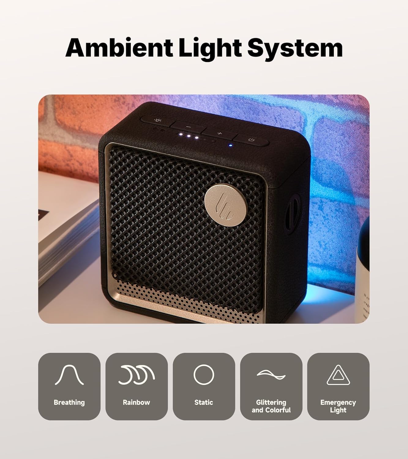 Edifier ES20 - Enceinte Bluetooth portable, étanche IP67, 12 heures d'autonomie, connectivité sans fil pour la maison, le bureau et l'extérieur