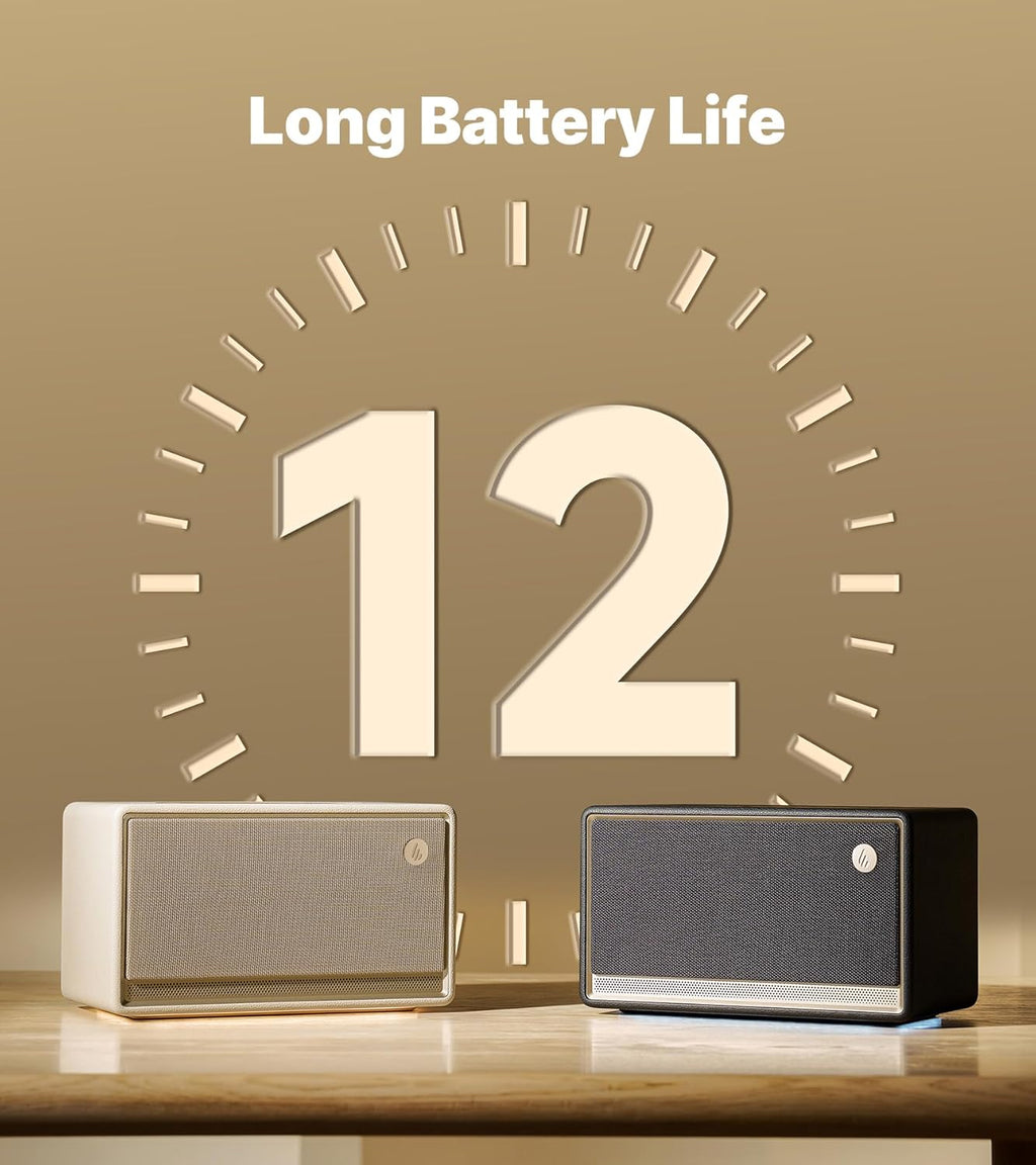 EDIFIER ES300 - Haut-parleur Wi-Fi et Bluetooth - 60 W Hi-Res Audio, AirPlay 2, LDAC, batterie 12 h, Multiroom, USB et AUX, éclairage ambiant, boîtier en bois, App