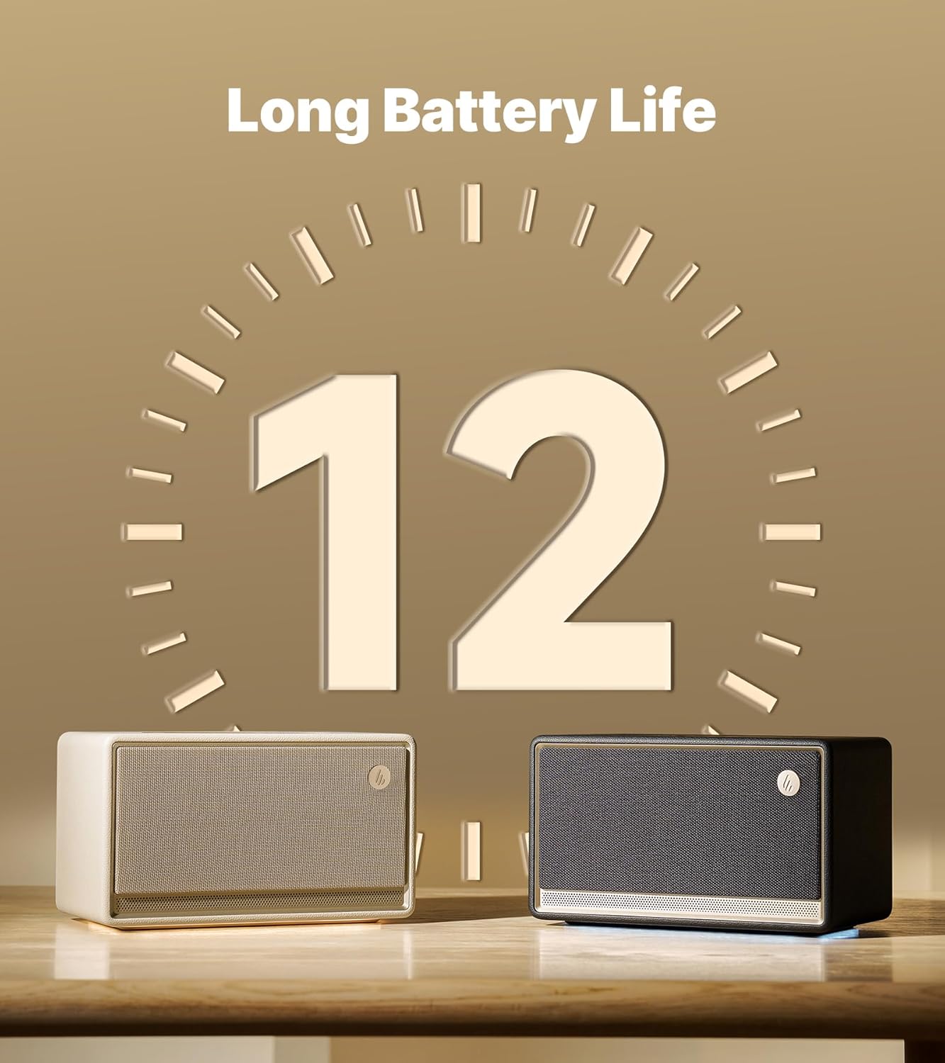 EDIFIER ES300 - Haut-parleur Wi-Fi et Bluetooth - 60 W Hi-Res Audio, AirPlay 2, LDAC, batterie 12 h, Multiroom, USB et AUX, éclairage ambiant, boîtier en bois, App