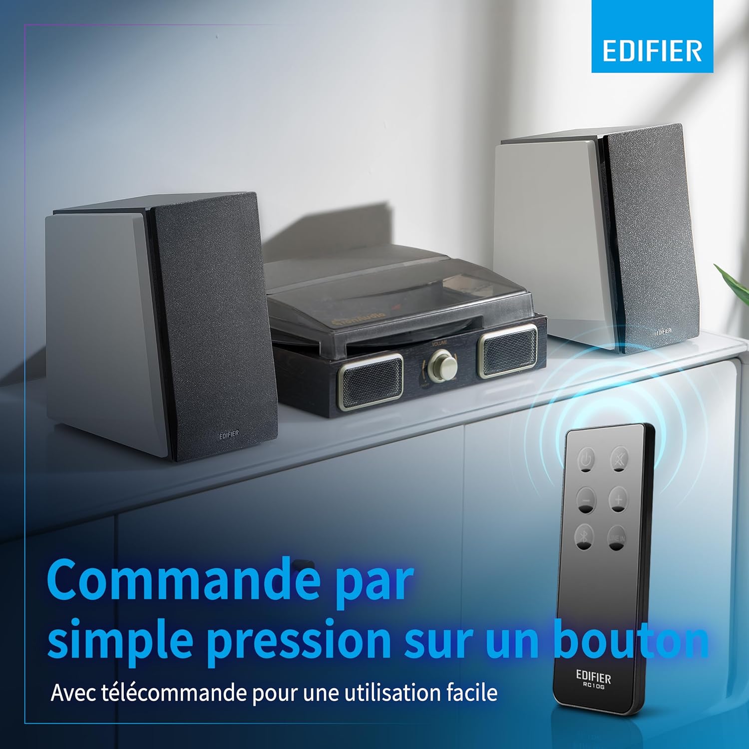 EDIFIER R1700BT - Enceintes Bibliothèque Bluetooth Actives - Moniteurs de studio actif à champ proche - Haut parleurs alimentés 2.0 avec coffrage en bois - 66 watts RMS