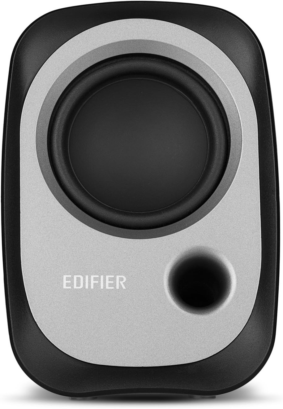 EDIFIER R12U - Kit d'enceintes 2.0 bureau USB Noir (4 Watts) Avec port Bass Reflex Port, Prise jack pour casque et bouton de réglage du volume