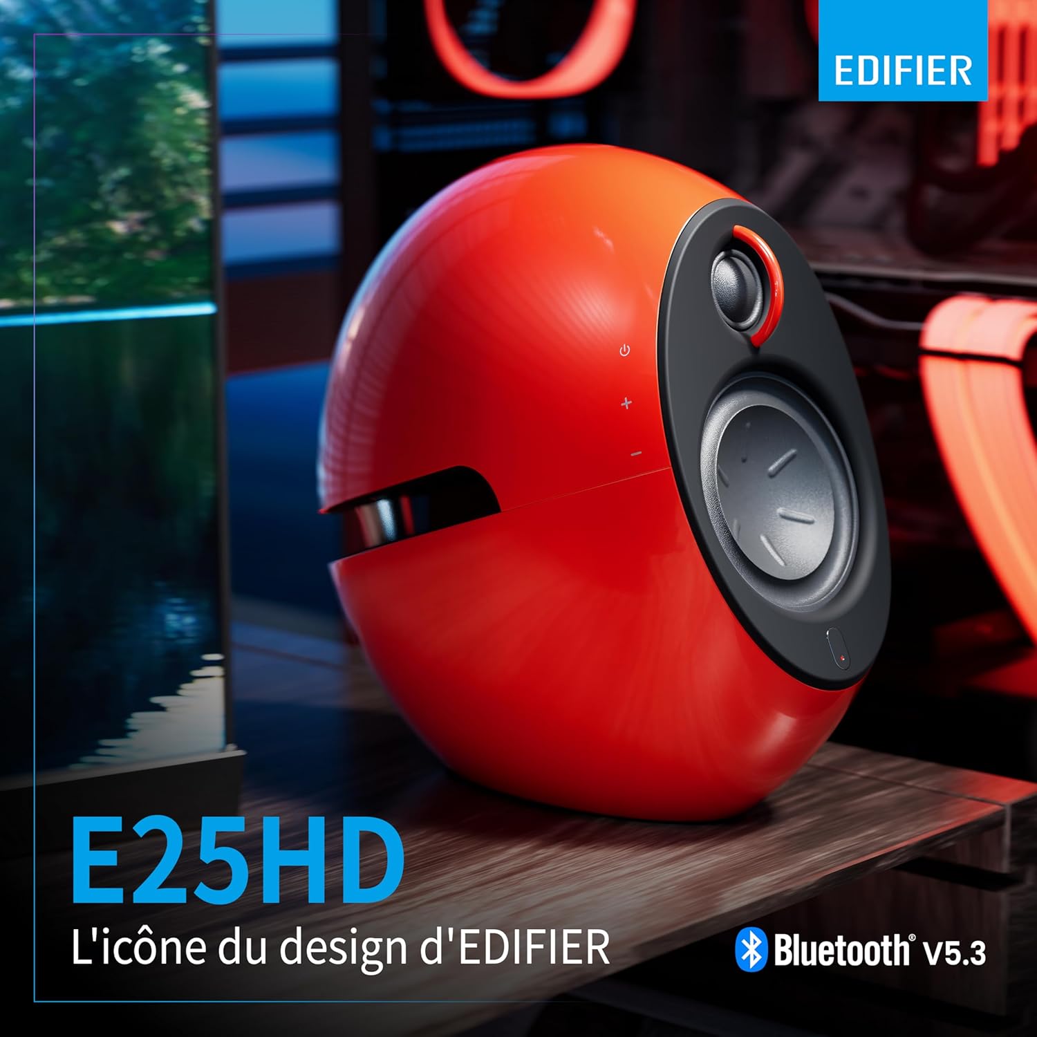 EDIFIER E25HD - Ensemble De Haut-Parleurs Design Avec Bluetooth 5.3 (74 Watts), Audio Hi-Res Sans Fil, LDAC Et Modes Sonores Via L'Application Edifier ConneX