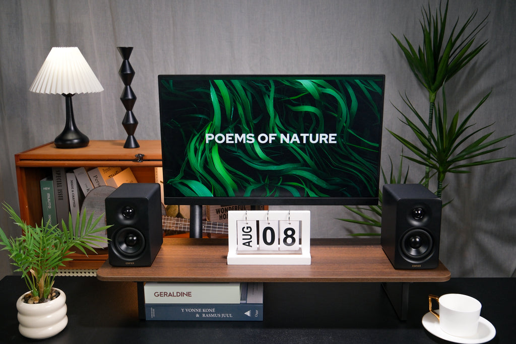 Edifier M60 - Haut-parleurs Bibliotheques 2.0, Bluetooth 5.3, 66W RMS, Audio Hi-Res, LDAC, Basses 3" & Tweeter 1", Entrées USB-C & AUX, Panneau Tactile Sensible, Enceintes PC