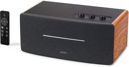 EDIFIER D12 - Haut-Parleur Bluetooth, Son Stéréo 70W avec DSP, Entrées RCA/AUX/Bluetooth, Télécommande sans Fil, Enceinte Multimédia pour PC/Smartphone/TV